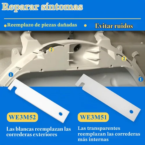 Vista 3 de 20 piezas WE3M51 WE3M52 Kit de reemplazo de rodamiento de tambor para secadora de ropa