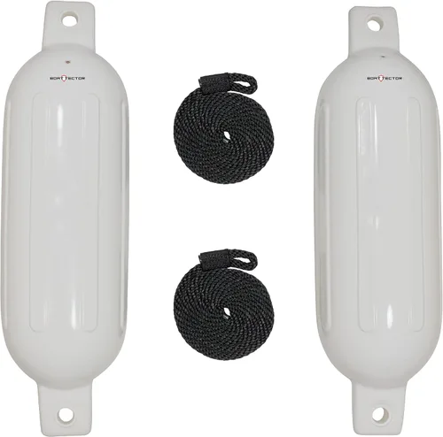 Vista 38 de Extreme Max 3006.7375 BoatTector Defensa Inflable Value Paquete de 2 - 4.5" x 16", Negro