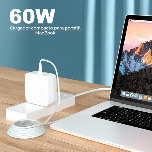 Vista 5 de Adaptador de corriente de 60 W compatible con Mac Book Pro Cargador A1278 A1344 para Mac Book Pro de 13 pulgadas (antes de mediados de 2012) Cable