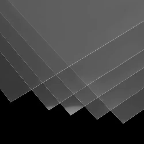 Vista 4 de 20 hojas de plantillas en blanco de 7 mil, hojas transparentes de 12 x 12 pulgadas para bricolaje