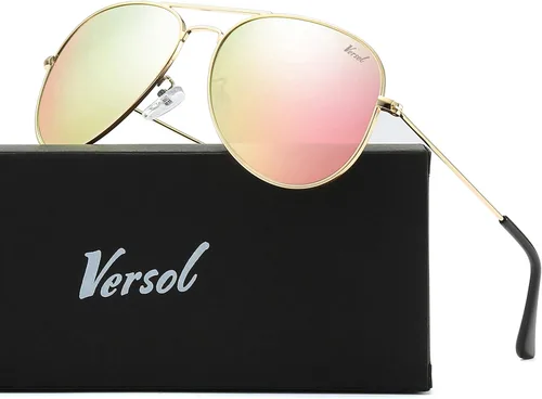 Vista 2 de Versol Aviador para hombres y mujeres con protección UV400, lentes de sol polarizados ligeros de aviador