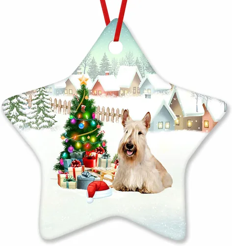 Vista 48 de Prezzy Airedale Terrier - Adorno para decoración de árbol de Navidad, regalos lindos para amantes de los perros, para familiares y amigos, nuevo
