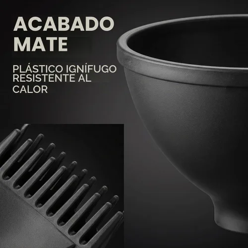 Vista 9 de Difusor de pelo, negro adaptable para secadores de pelo, difusor universal para secador de cuidado rizado, difusores y herramientas de peinado