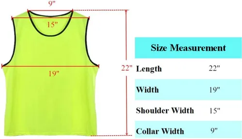 Vista 3 de DreamHigh DH Soccer Sports Team Practice Pinnies Training Mesh Chalecos juveniles -12 piezas Pack
