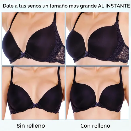 Vista 2 de Almohadillas de brasier para reforzar el pecho, copa de traje de baño push Beige