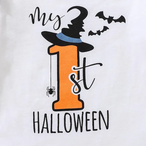 Vista 5 de My First Halloween - Conjunto de ropa de manga larga para bebé niña, mameluco de calabaza recién nacida