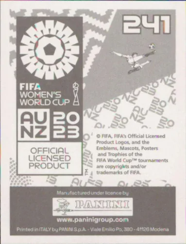 Vista 2 de 2023 Panini FIFA Women's World Cup Stickers #241 Nerilia Mondesir Haiti Mini Sticker Soccer Futbol Trading Card