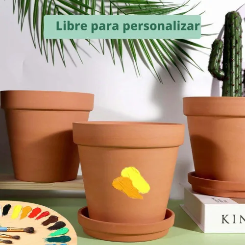 Vista 5 de vensovo Macetas de terracota y arcilla de 6 pulgadas para plantas