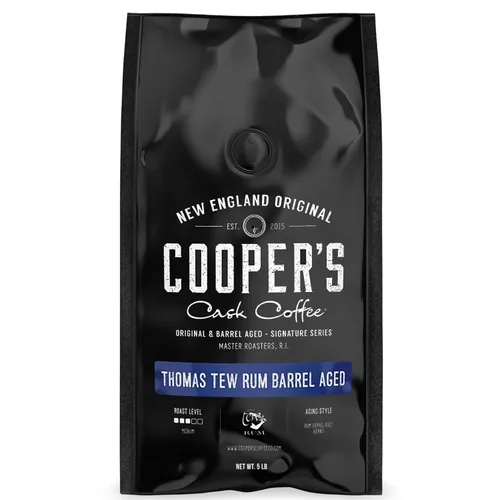 Vista 10 de Café envejecido en barril de whisky bourbon – tostado medio oscuro – Grano entero, granos colombianos envejecidos en barriles de whisky bourbon
