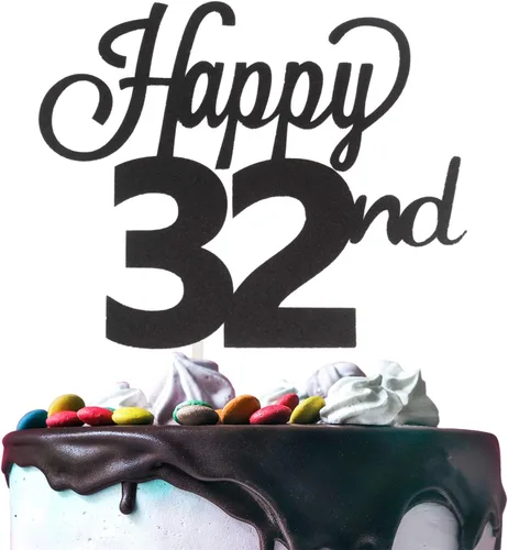 Vista 28 de LINGTEER - Decoración para pastel con texto "Happy Birthday 100", color negro
