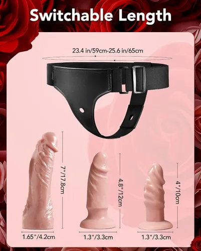 Vista 5 de UTIMI Correa de sexo de amarrar con consolador de silicona juguetes sexuales para masturbación femenina y lesbiana, lubricante incluido