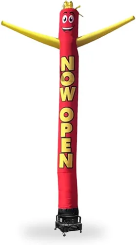Vista 5 de Now Open - Marioneta inflable de 8 pies de alto para hombre, con motor soplador de aire incluido con bailarina de 6 pies por Feather Flag Nation