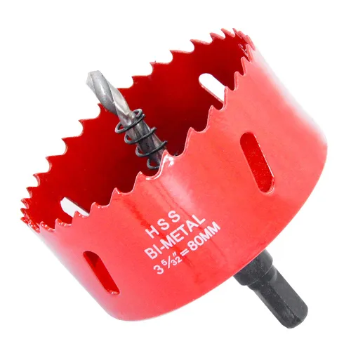 Vista 22 de Broca bimetálica para taladro, cortador de orificios HSS con eje para madera y metal