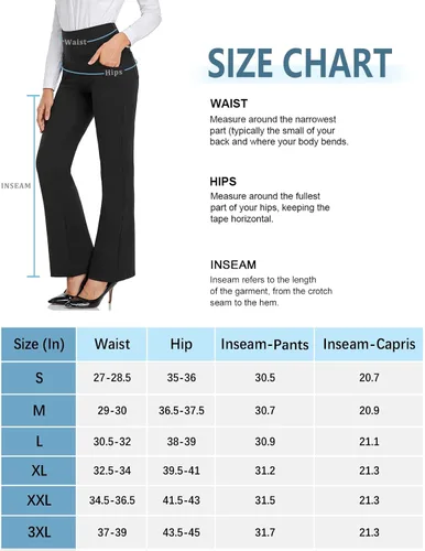 Vista 7 de FIRST WAY - Pantalones capri de yoga para mujer de corte para bota 3 bolsillos estampado floral