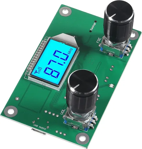 Vista 6 de Módulo receptor de FM digital, módulo receptor de radio, placa estéreo digital, pantalla LCD DSP PLL 76.0MHz-108.0MHz