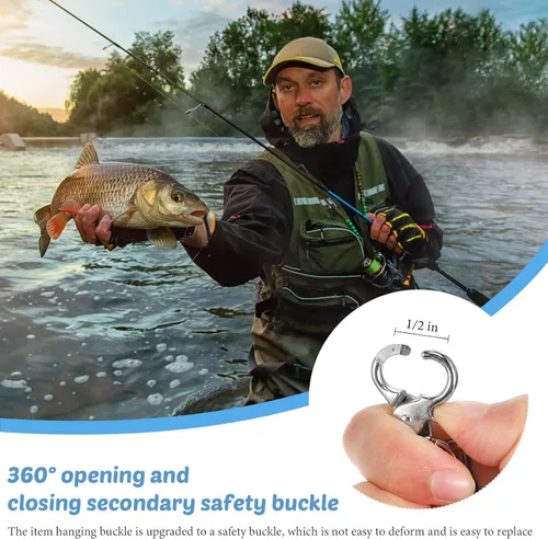 Vista 6 de Woanger Paquete de 6 Cordones de Pesca de Alambre de Acero Enrollado Cordones para Herramientas Cordones para Herramientas de Mano Kayak Correa