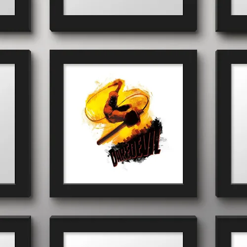 Vista 2 de Trends International Gallery Pops Marvel Comics Daredevil - Póster de pared con texto de habla del diablo, 12.00 x 12.00 pulgadas, versión de marco