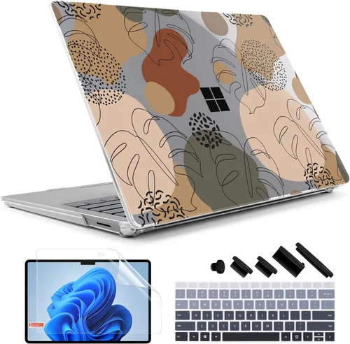 Vista 15 de TWOLSKOO Funda para portátil Microsoft Surface Go 2/1 de 12.4" lanzada con el modelo 1943/2013, carcasa rígida de plástico protectora y cubierta