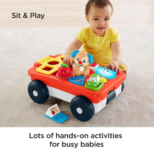 Vista 3 de Fisher-Price - Laugh & Learn Pull & Play Learning, vagón de reir y aprender, de halar y jugar, Multicolor