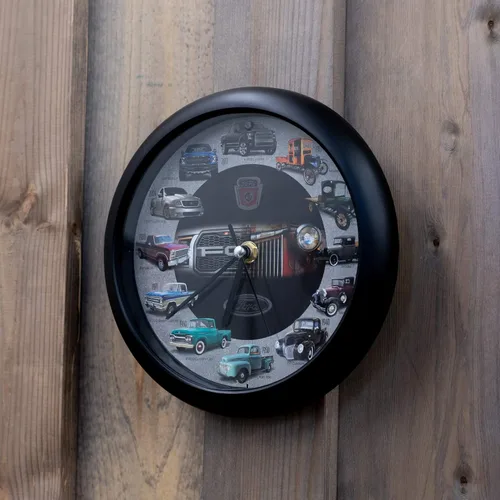 Vista 2 de Mark Feldstein Historia de Ford Trucks Model T - Reloj de pared con sonido F150, 8 pulgadas