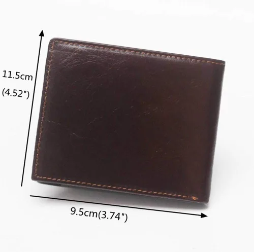 Vista 2 de Hombres Cool Eagle Wolf Caballo Totem Cuero Vaca Vertical Cartera Cremallera Multi-tarjeta Titular, Tótem de caballo, Minimalista