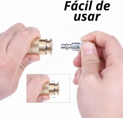 Vista 7 de Kit de accesorios para compresor de aire de 19 piezas con manguera híbrida de 3/8 pulgadas x 25 pies, accesorios de conexión rápida NPT de 1/4