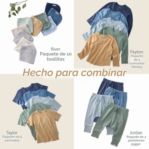 Vista 4 de Butterblu London Long Sleeve T-Shirts, Multipack, 100% Organic Cotton Tees Terra