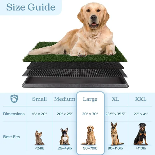 Vista 8 de Almohadilla de Césped Artificial para Orina de Cachorros para Perros y Mascotas Pequeñas - 20 x 30 Pulgadas, Almohadillas de Césped Reutilizables