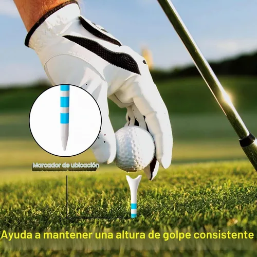 Vista 6 de Paquete de 60/100 camisetas de golf de plástico (2-3/4 pulgadas o 3-1/4 pulgadas), durabilidad y estabilidad mejoradas, diseñadas para reducir