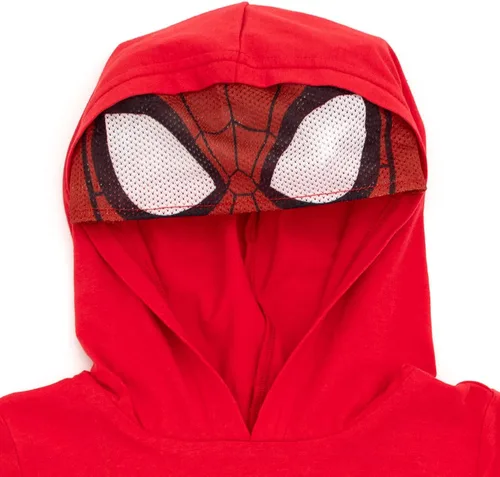 Vista 5 de Marvel Conjunto de camiseta de cosplay y pantalones cortos de malla de Spider-Man para niños pequeños y grandes