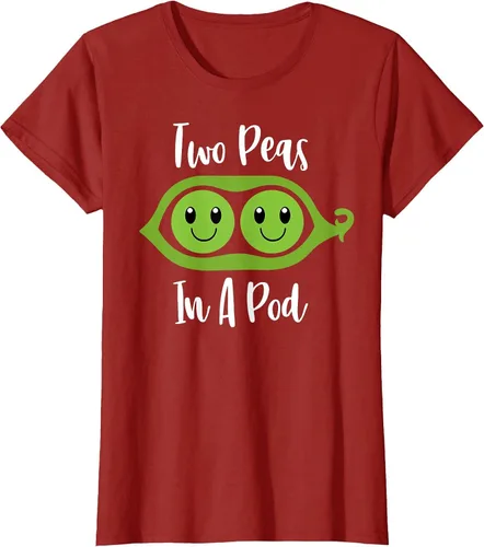 Vista 44 de Two Peas in A Pod Couples Matching Best Friend Cute Veg T-Shirt Baby Blue