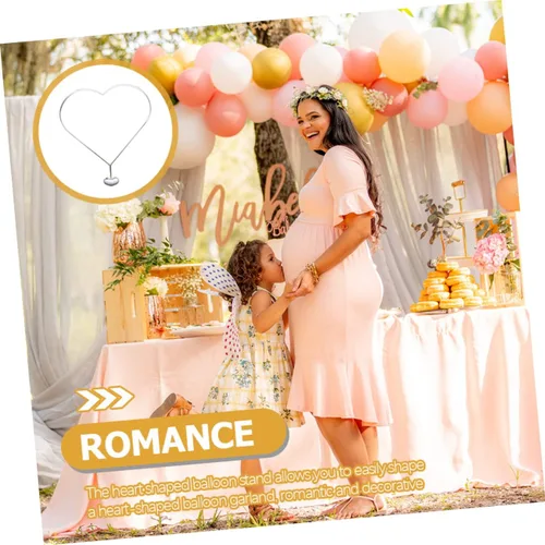Vista 7 de LABRIMP Kit de soporte para globos, soportes de arco de corazón para decoración de bodas, kit de columna de globos pastel para fiesta