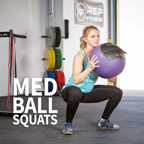 Vista 4 de REP Pelotas de Slam con Peso para Gimnasio en Casa Tamaños de Pelotas Medicinales de Textura Suave de 5-30 lb Pesas Pesadas Rellenas de Arena
