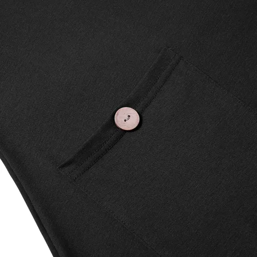 Vista 5 de Bulotus - Túnica de manga larga para mujer, cuello asimétrico, dobladillo con bolsillos