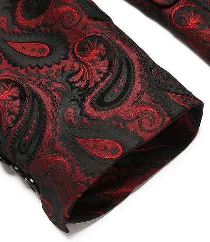 Vista 6 de COOFANDY - Chaqueta de esmoquin para hombre, diseño floral con estampado de cachemira