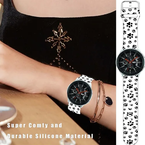 Vista 4 de Correas de reloj de dibujos animados de 0.787 in compatibles con Samsung Galaxy Watch 7/6/5/4 40/1.732 in/Galaxy Watch 1.654 in, correas deportivas