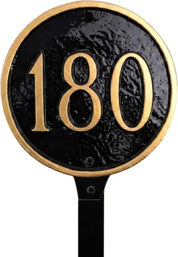 Vista 12 de Montague - Placa circular de metal con estaca para césped, 6.5 x 6.5 pulgadas, cobre antiguo/cobre