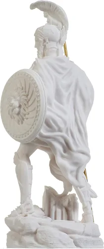 Vista 4 de BEAUTIFUL GREEK STATUES Ares Mars God of War Zeus Son Estatua romana de Alabastro 9.84
