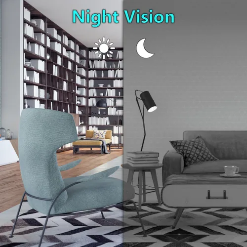 Vista 7 de Cámara de seguridad para interiores 4K inalámbrica WiFi Mini Home HD Cámara pequeña para exteriores Cámara de niñera Cámara portátil de seguridad