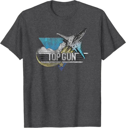 Vista 37 de Top Gun Illustrated F-14 Triangle Art Camiseta, Azul / Patchwork, S Azul Marino