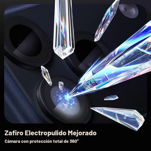 Vista 4 de para iPhone 17 Pro protector de cámara (Paquete de 2), Estuche mate de aleación de aluminio con protector de pantalla de cámara de vidrio templado