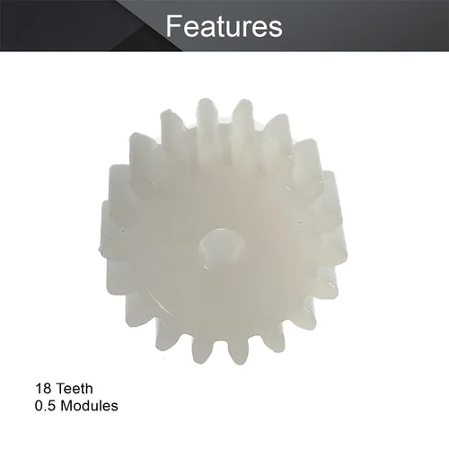 Vista 4 de Othmro Engranajes de plástico 18 dientes modelo 182A engranaje de reducción engranajes de gusano de plástico para RC coche robot motor