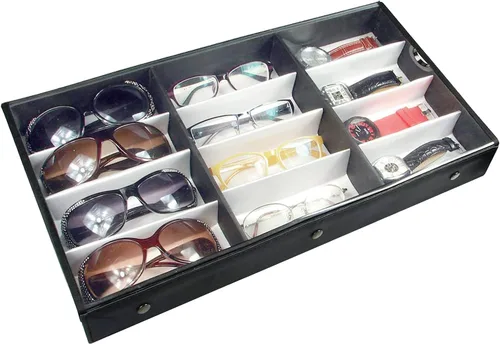 Vista 4 de Diseño de ikee vinilo transparente parte superior Eyewear Estuche para lentes. sunglasses. o relojes Almacenamiento