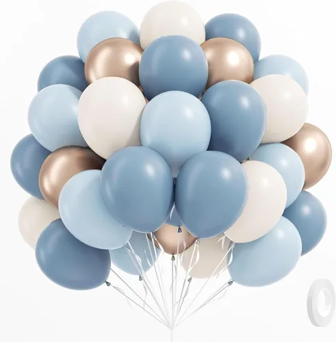 Vista 9 de 60 globos azul real y naranja con globos naranja y azul de 12 pulgadas Azul Naranja