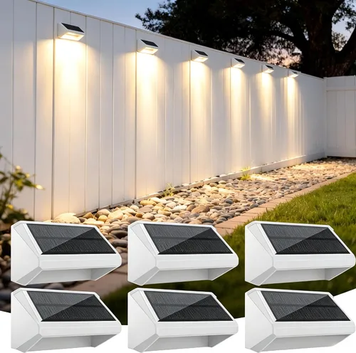 Vista 25 de Luces solares para valla al aire libre, paquete de 12 luces RGB Blanco