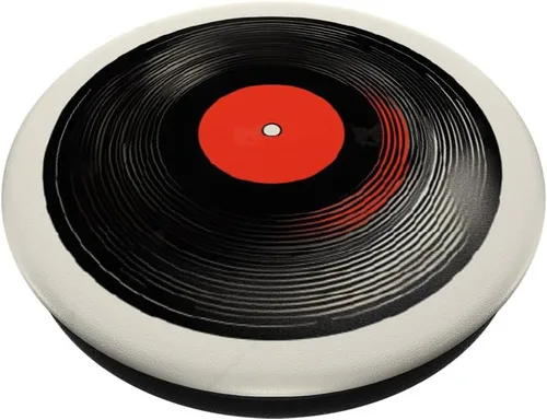 Vista 2 de Red Vinyl Record Player Vinyl Collector Retro Music Lover PopSockets Adhesive PopGrip