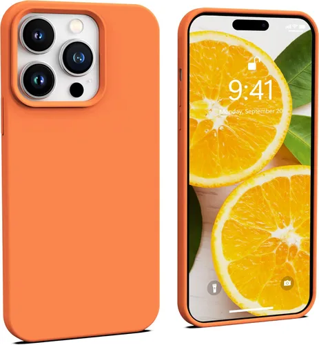 Vista 8 de IceSword Funda compatible con iPhone 14 Pro Max, color azul bebé, funda de silicona líquida, delgada, suave, antiarañazos, bonita luz azul pastel
