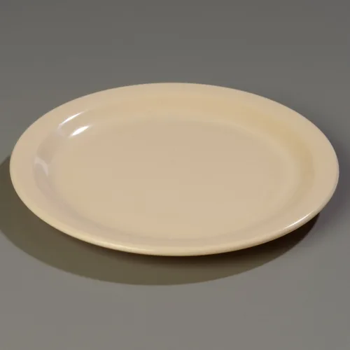 Vista 8 de Carlisle FoodService Products Dallas Ware - Plato de ensalada de plástico reutilizable con borde para bufés, hogar y restaurantes, melamina, 7.25