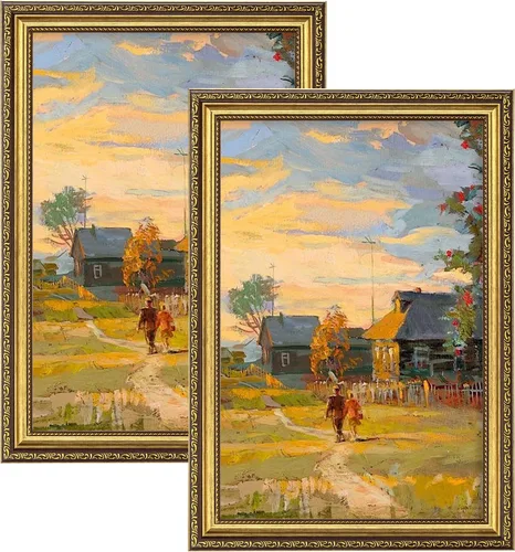 Vista 33 de eletecpro 8x10 Vintage Picture Frame, Glass Cover, Gold, 2-Pack Dorado