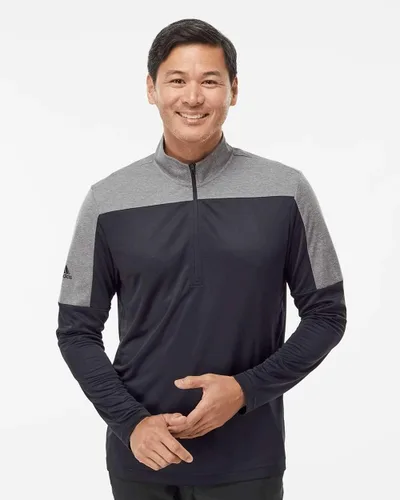 Vista 2 de adidas Suéter ligero con cremallera de un cuarto para hombre